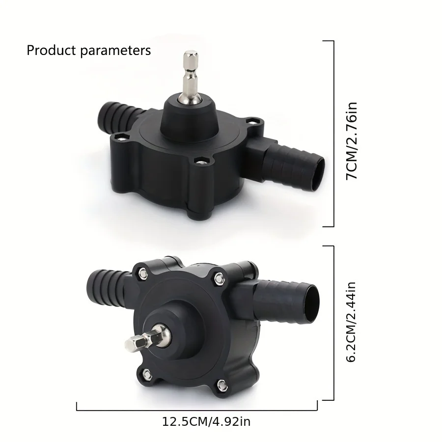 Portable Hand Drill Water Pump Kit-DC Self-Priming,No Battery Needed,Compatible with Any Electric Drill for Easy Liquid Transfer
