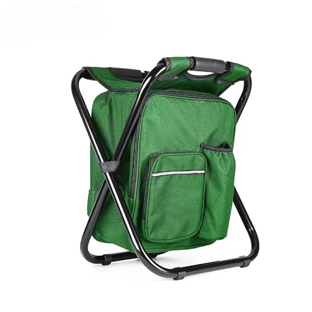

Открытый складной портативный табурет-рюкзак с изолированной охлаждаемой сумкой, подходящий для кемпинга, рыбалки, пляжа