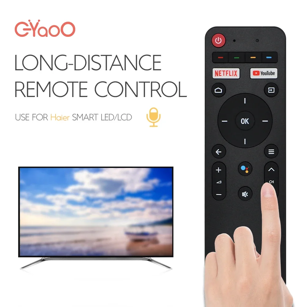 音声ワイヤレスリモコン HTR-U28 ハイアールスマートテレビ H50S6UG H55S6UG H65S6UG 4K UHD LED HDTV Android テレビ Remoto