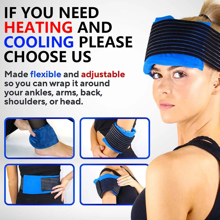 Reusable Hot Cold Therapy Pack Gel Pad Ice Cooling Heating Pads Emergency Pain Relief Sport Compress Microwaveable Ice Pack