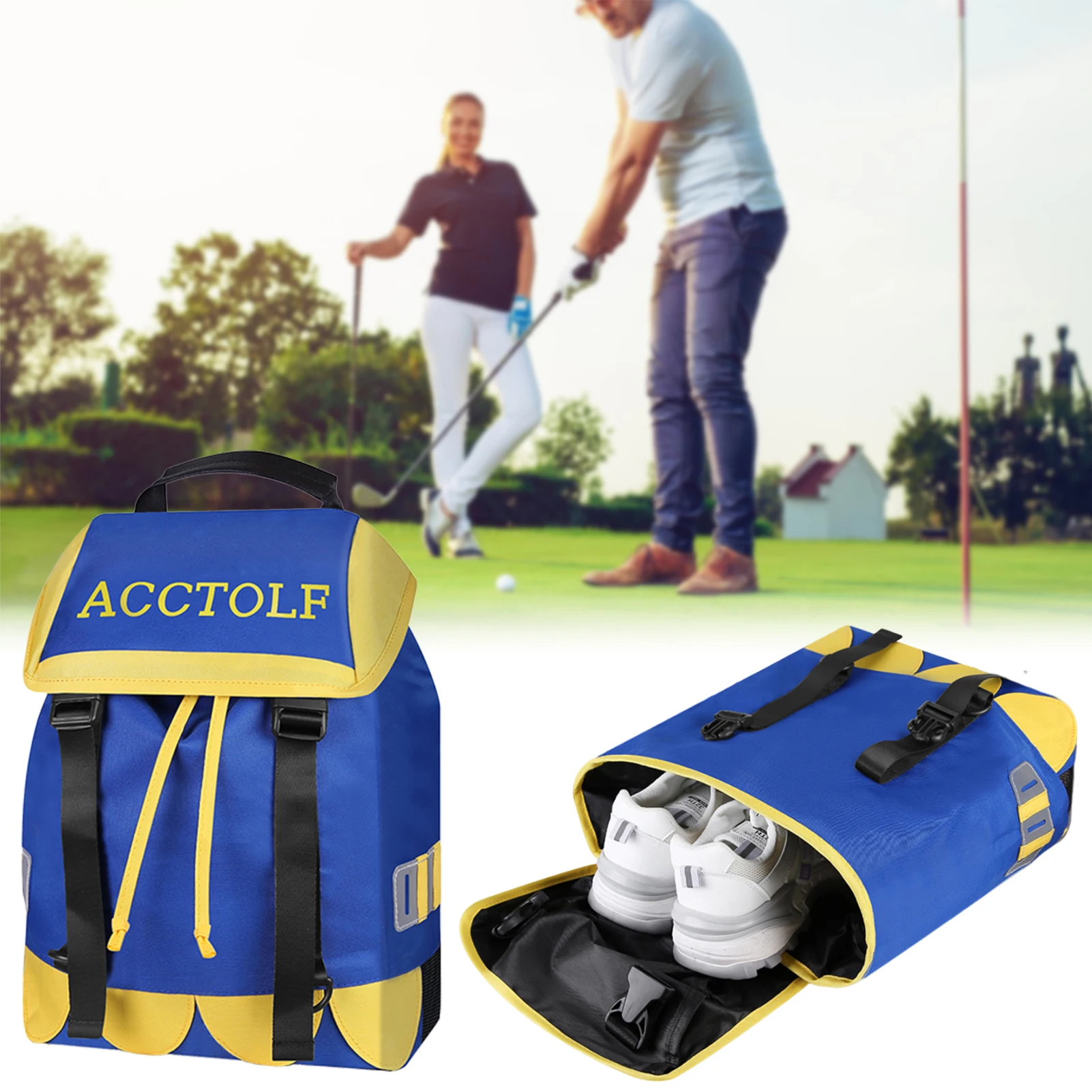 Personalized Golfs Shoe Bag With Handle Sport Shoes Drawstring Bag For Golfs Tennis