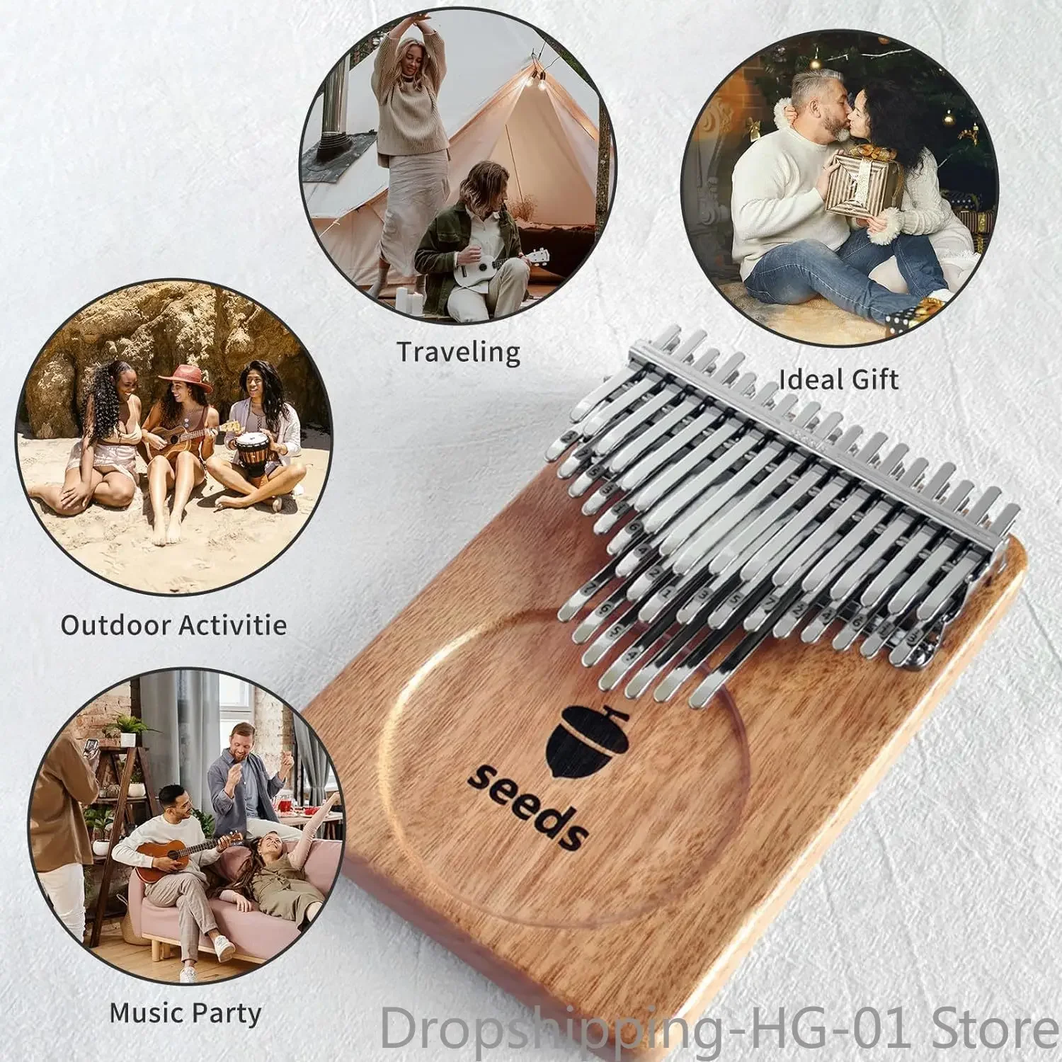 41 Keys Seeds Okoume wood Kalimba Accurate Tuning 3 Layers Professional Kalimba Keys Thumb Piano Acoustic Finger Piano