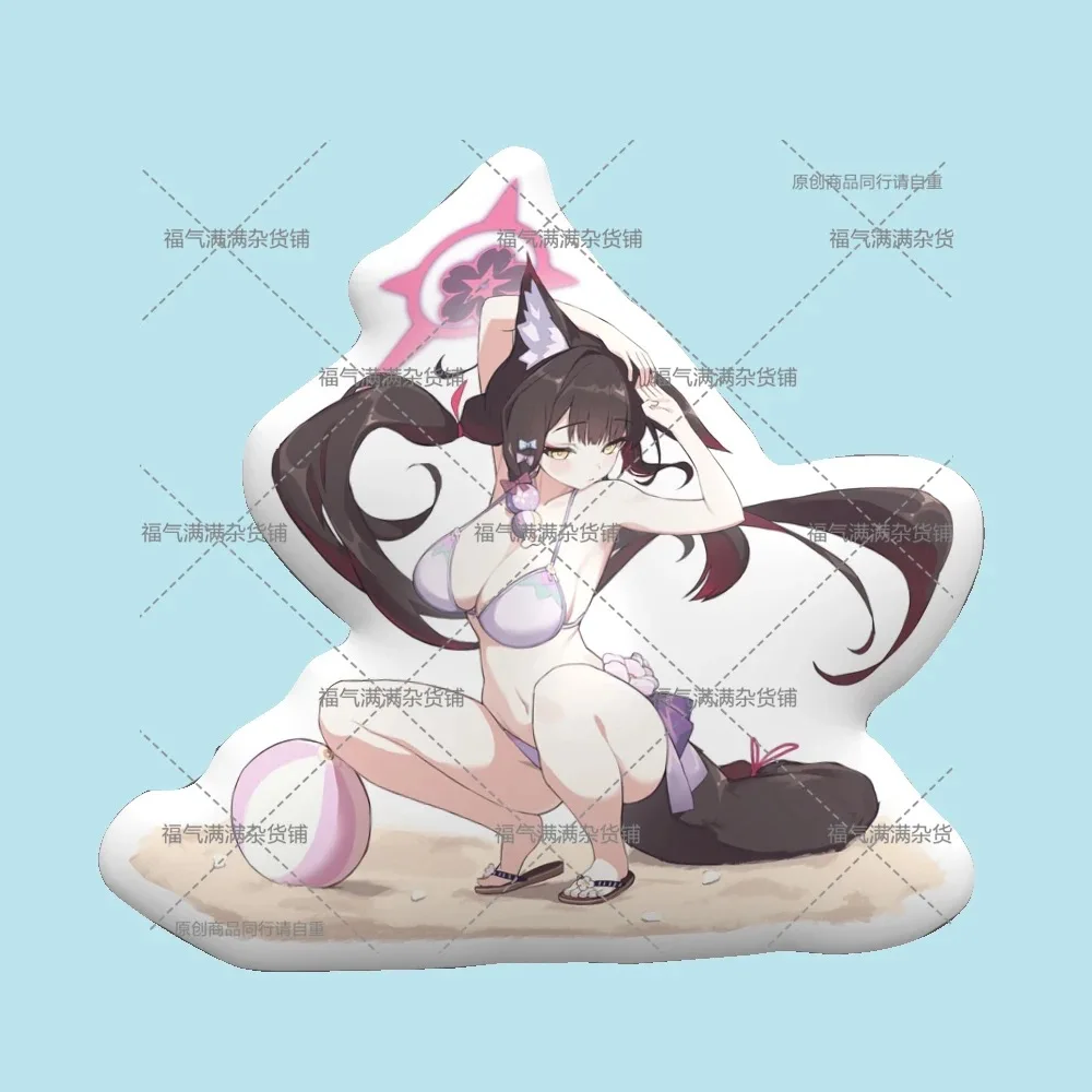 Double sided Same Picture "Blue Blue Archive Cosplay Huzaka Ruozao Doll Pillow Plush Doll Doll