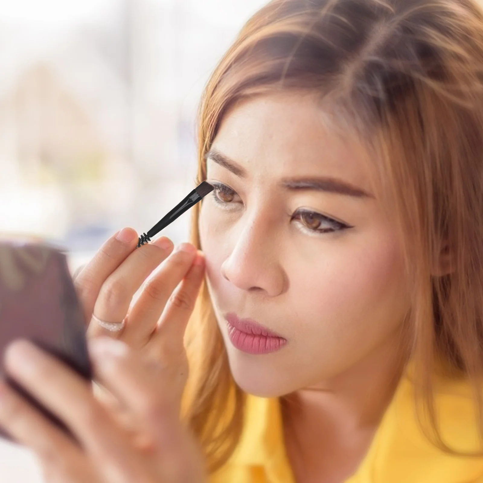 

6Pcs Double-Headed Mini Eyebrow Brush Short Handle Eyebrow Shaping Comb Eyelash Trimming Grooming Makeup Tool Eyelash Brush Tool