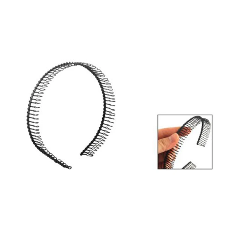 6X pettine per denti in metallo fascia per capelli fascia per capelli nera per donna