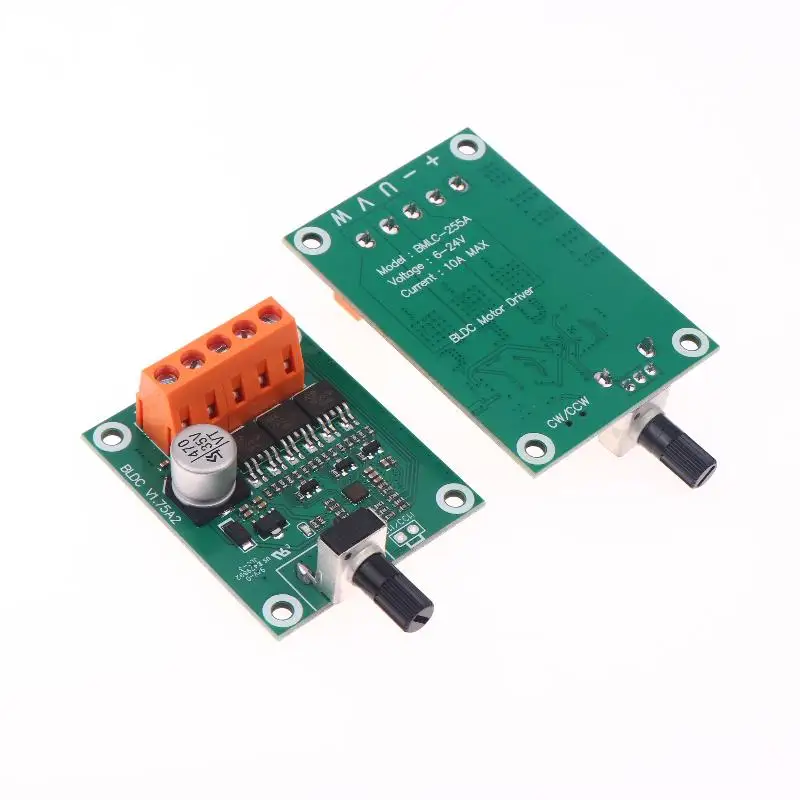 75W 200W DC 6-24V Brushless Motor Drive Control Board High-power 6V12V24V Brushless Fan Motor Speed Controller