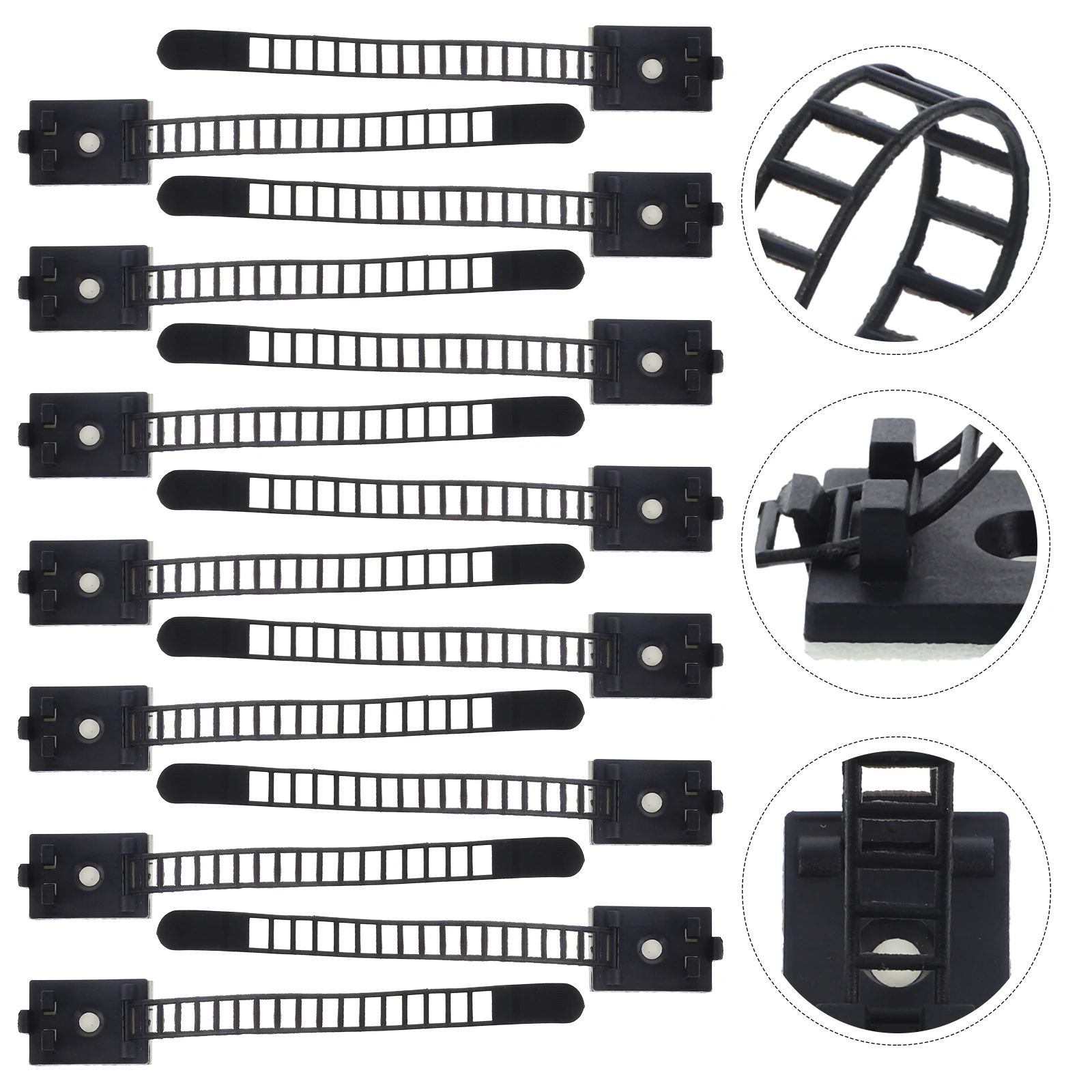 

25 Pcs Cable Tie Wire Holders for Cords Management Clips Organizer Desk Organizers Nylon Desktop Office