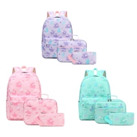 Oxford Cloth  Print Backpack Set for School and Campus with Laptop Compartment