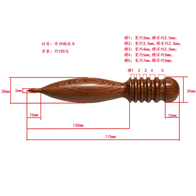 New High Quality Leather Edge Burnisher Handmade Wood Slicker Polishing Tool Grinding Chamfering for Leather Craft Edging Device