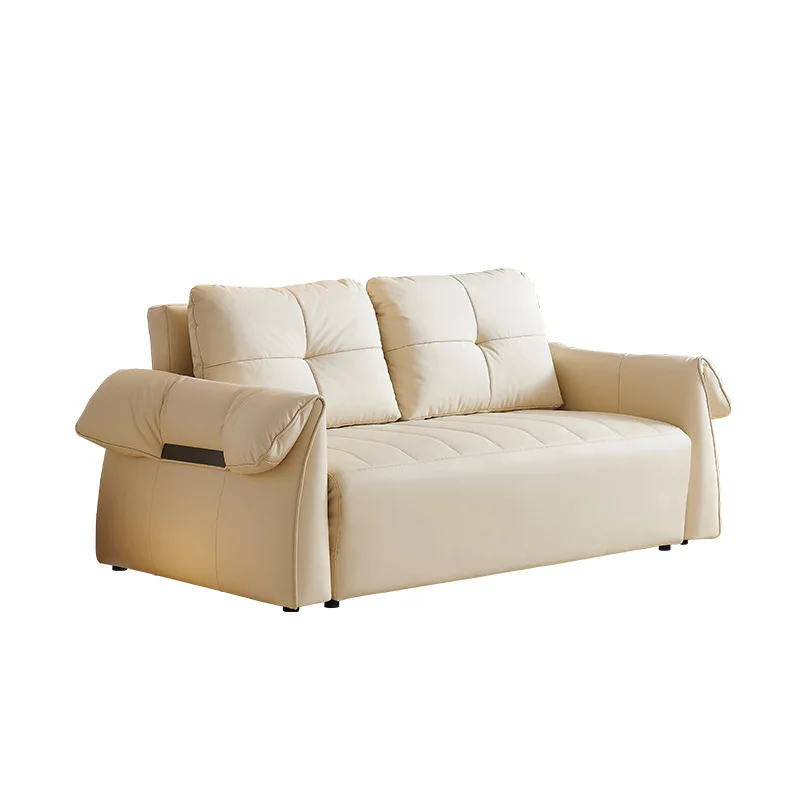 

French cream wind sofa bed foldable integrated dual-purpose small apartment modern simple living room double sofa