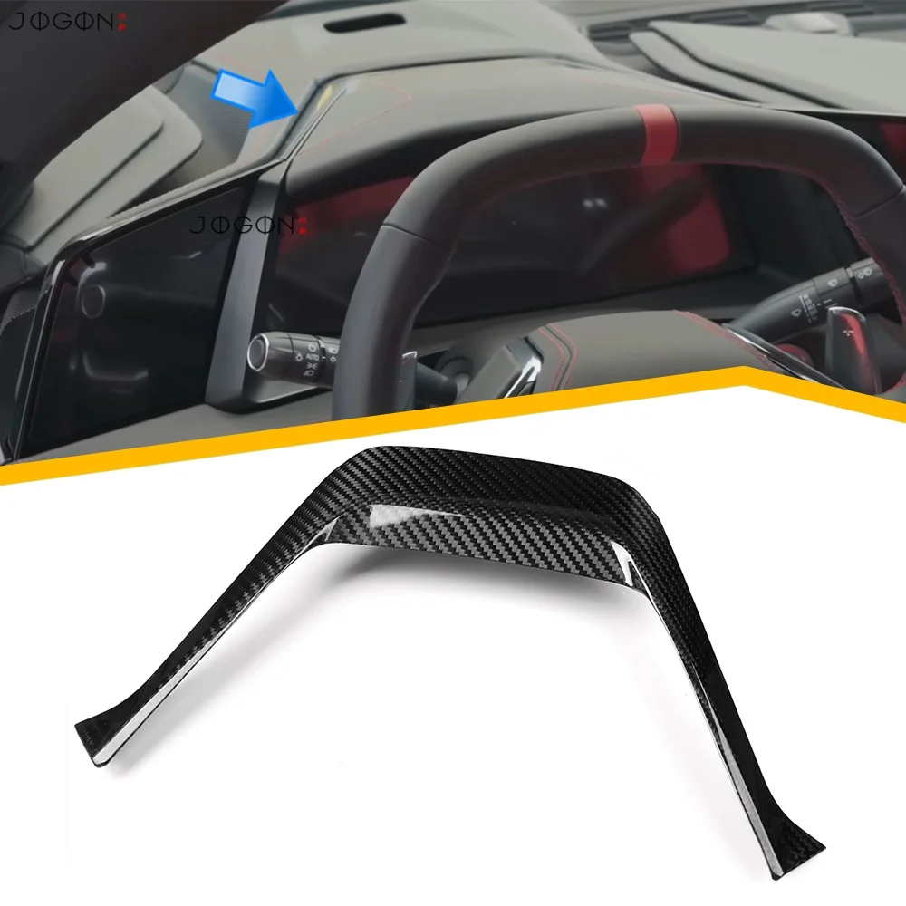 For Chevrolet Corvette C8 Stingray Z06 ZR1 Coupe Convertible 2026 Up Real Carbon Fiber Console Dash Panel Instrument Cluster  ﻿
