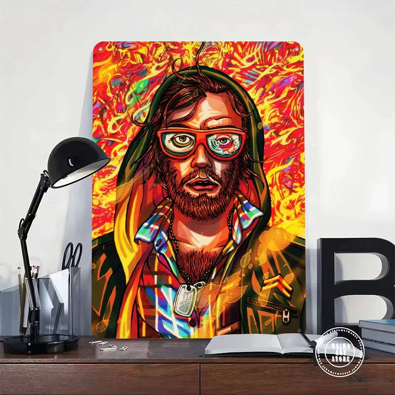 Hotline Miami Printed Poster Customized Wall Art Retro Vintage Metal Tin Signs for Gamer Modern Home Decoration Ornaments Garden