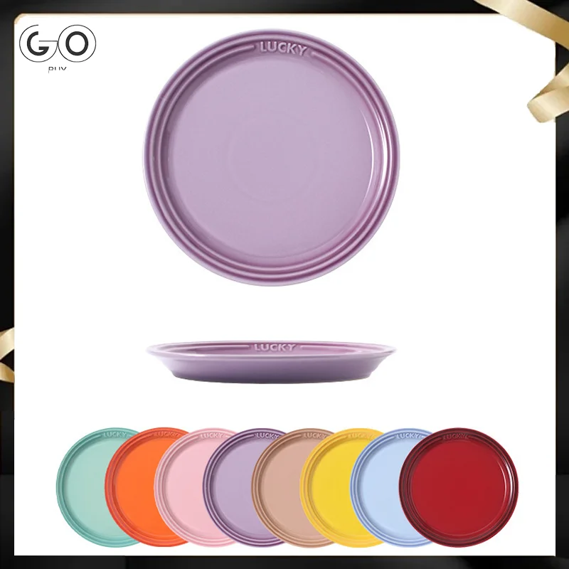 

Creative Ceramic Steak Plate Breakfast Home Use Dessert Western Dinner Plate Deep Shallow Dish Dining Tableware Kitchen Supplies