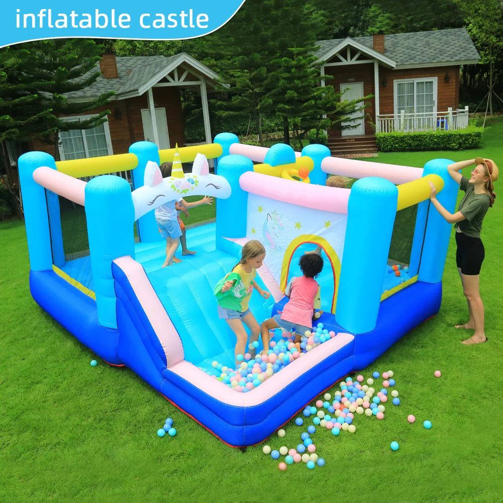 

Inflatable Bounce House With Slide 12*10.8*6.4ft Bounce House For Kids 5-12 Bouncer With Blower For Outdoor Backyard/Indoor