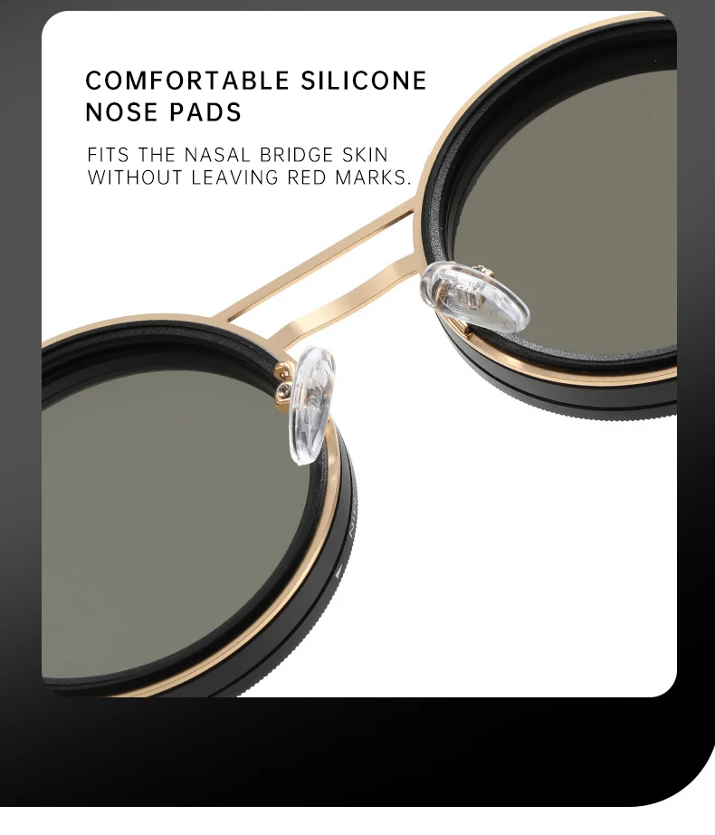 Polarisierte Runde Steampunk ND9 Verstellbare Dimm-Sonnenbrille für Herren 2026 Luxusmarke Punk Angeln Blendschutz Fahr-Sonnenbrille – Detail 10