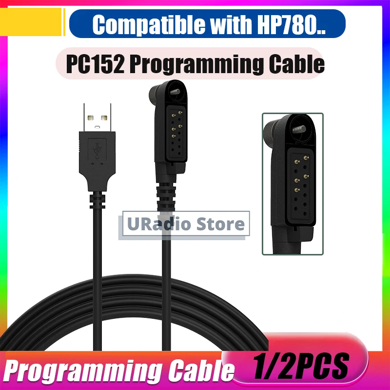 PC152 USB Programming Cable HP780 Compatible with PDT DMR Radio Digital PDC680 PDC690 Walkie Talkie Write Frequency Line 1/2PCS