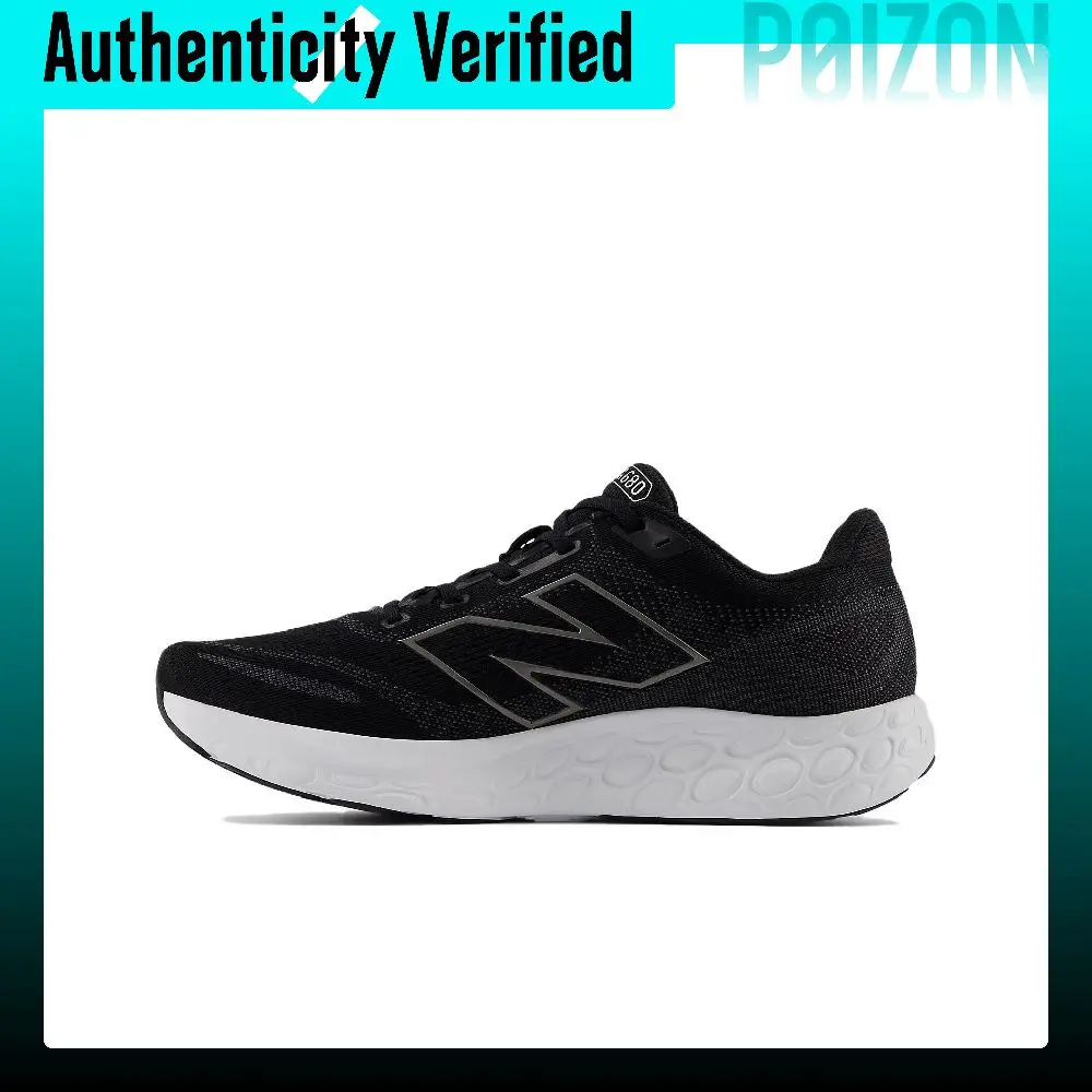 New Balance Fresh Foam 680v8 Cushioning, Wear Resistant Low top Casual Running Shoes Men's Black White M680LK8
