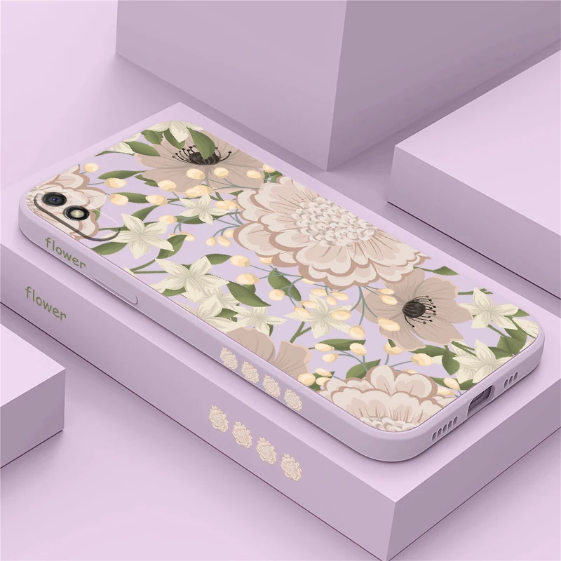 Redmi 15 زهرة جراب هاتف ل Xiaomi Redmi 13 12 12C 10 10C 15C 14C 13C 9C 9A 9 A5 4G لينة سيليكون ماتي غطاء مقاوم للصدمات