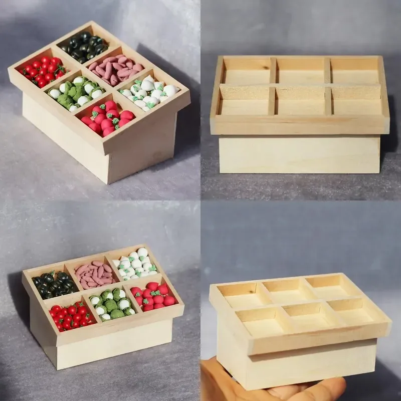 Mini Booth Grocery Mini Furniture Wooden Shelves Food Display Fruit and Vegetable Shelves