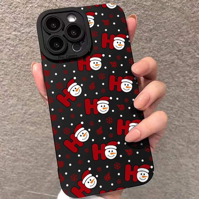 عيد الميلاد ثلج نمط بولي TPU جراب هاتف ل Xiaomi 14T برو 13 12 11 لايت 5G 15 14 13T 12T للصدمات الحلوى لينة غطاء سيليكون