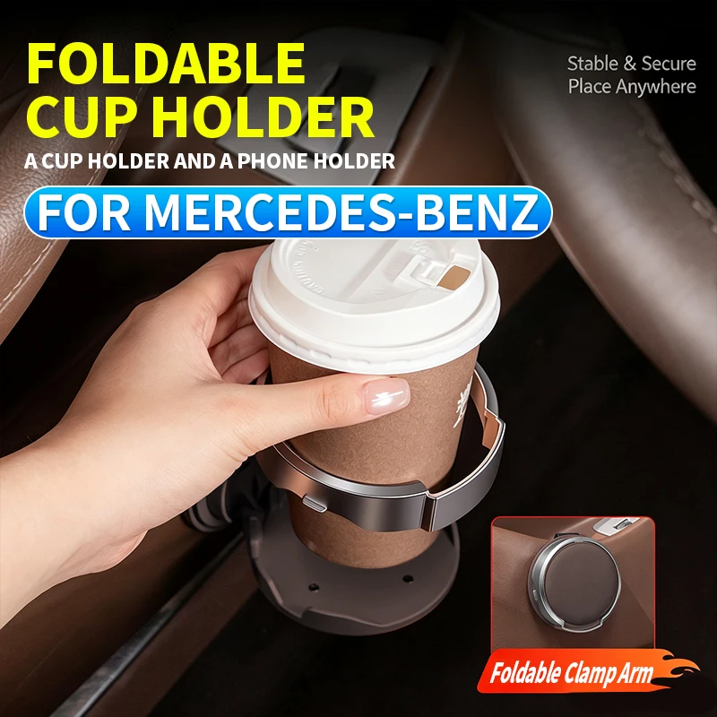 Multi-functional Car Door Cup Holder for Mercedes-Benz GLC X253 X254 C E S Class W205 W206 W213 W214 W222 W223 GLE W166 W167 GLA