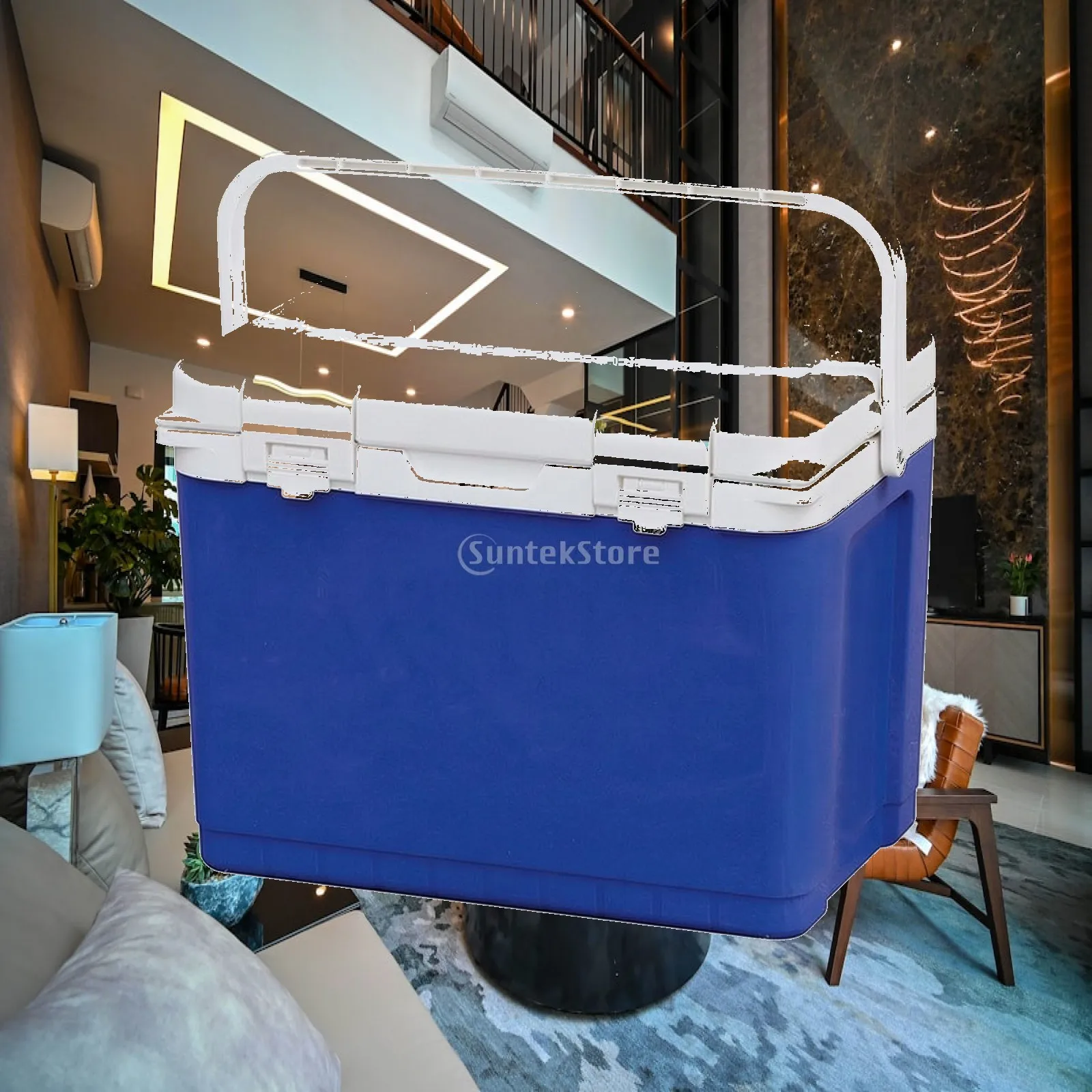 Durable Insulated Medical Carrier with White Lid and Latch for Safe Vaccine Transport Lab Specimen Box