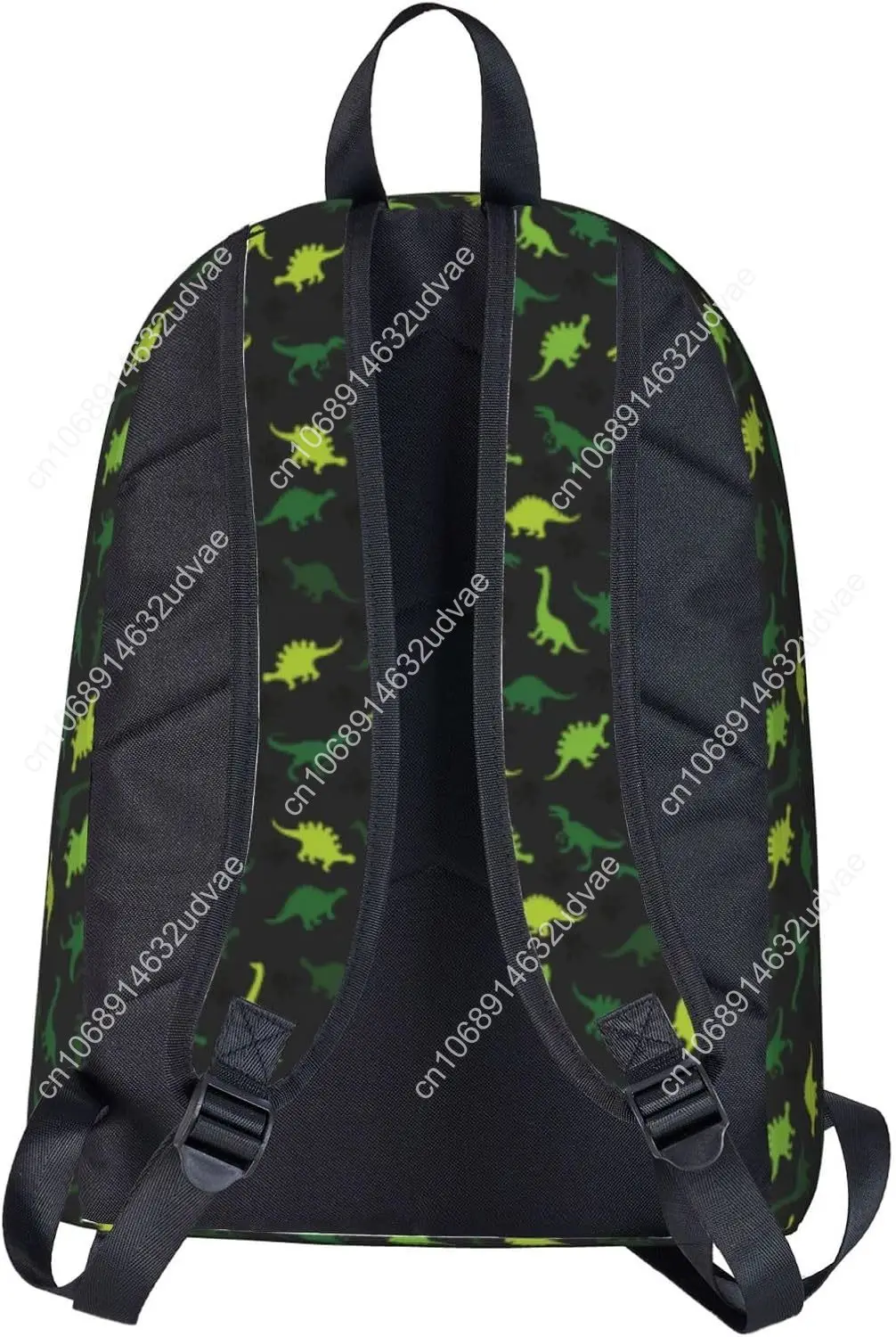 Dinosaur-Green Laptop Backpack for Girls Boys, Customized with Name, 17in