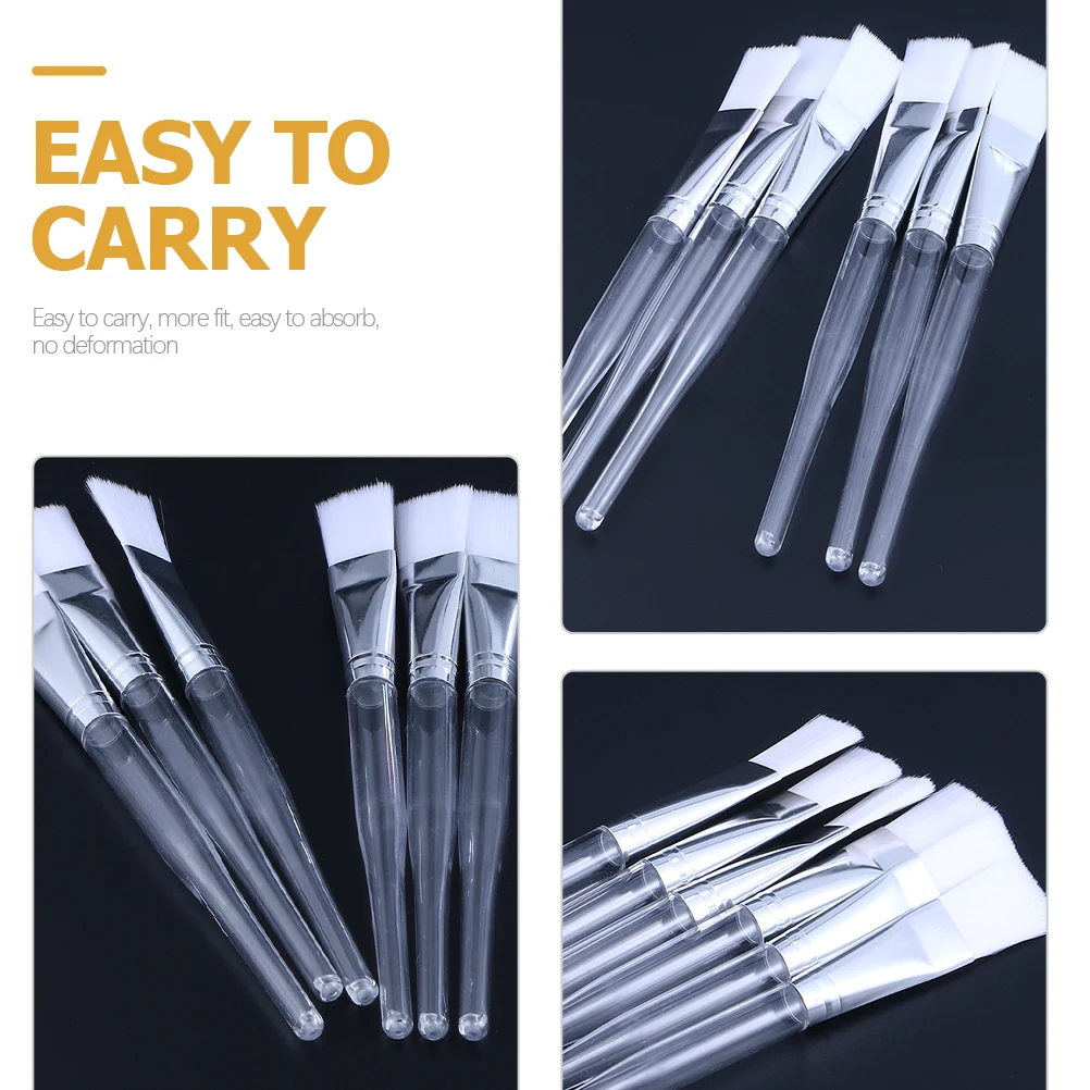 

24pcs Face Mask Brush Transparent Crystal Pole Nylon Applicators Reusable Skin Care Tools Makeup Body Face Mask Applicator