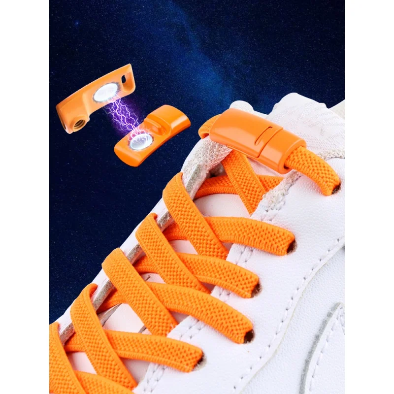 

New Magnetic No tie Shoe laces Elastic Shoelaces for Shoes Sneaker 24 Color Lazy Shoelace Lock One Size Fits All Kids & Adul