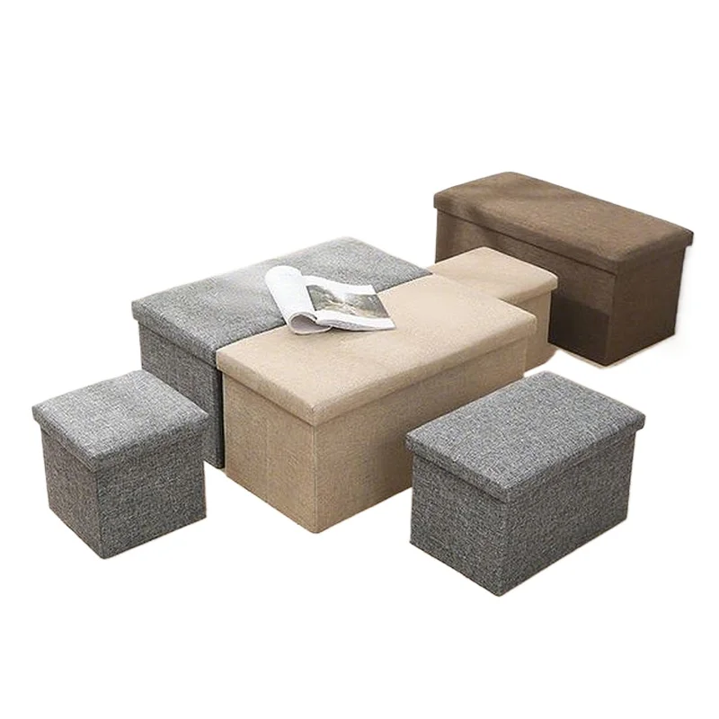 

Foldable Fabric Shoe Bench for Home Storage Seating Ottoman with Hidden Compartment for Living Room Bedroom Entryway for Sofa
