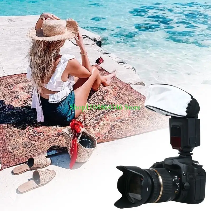 5asd Soft Camera Flash Diffusore Soft Box Softbox Flash Bounce Diffusore Caps per Speedlight