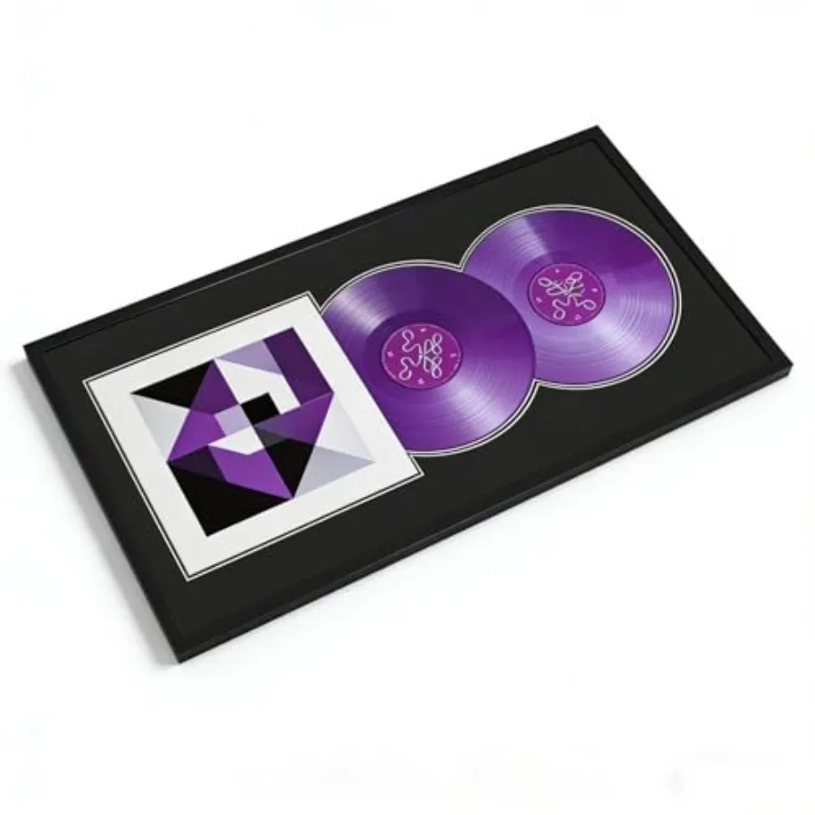 

Двойная рамка для альбомов 19x33.8 дюйма, для демонстрации виниловых пластинок, вмещает 2 винила и 1 обложку альбома 12.5x12.5 дюймов
