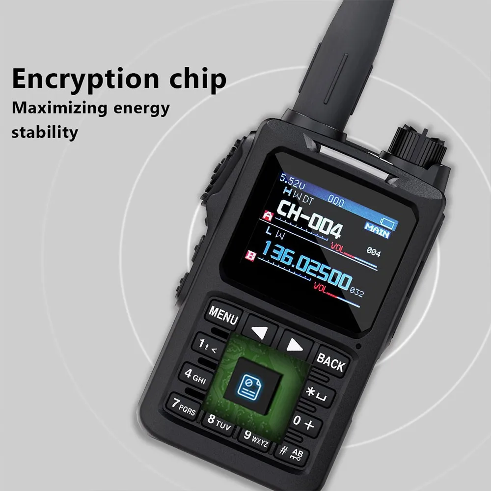HamGeek FT-70 8W Pełnozakresowe Radio Komunikacyjne VHF UHF z Symulacją Walkie Talkie, Wodoodporne IP54, z Wyświetlaczem 1,77 cala — zdjęcie produktu 5