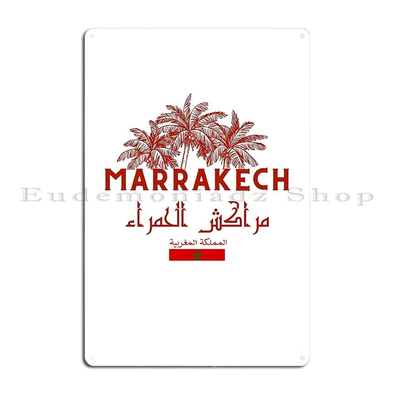 Marrakech City Tourism Marrakech Morocco Metal Signs Iron Cinema Wall Custom Tin Sign Poster