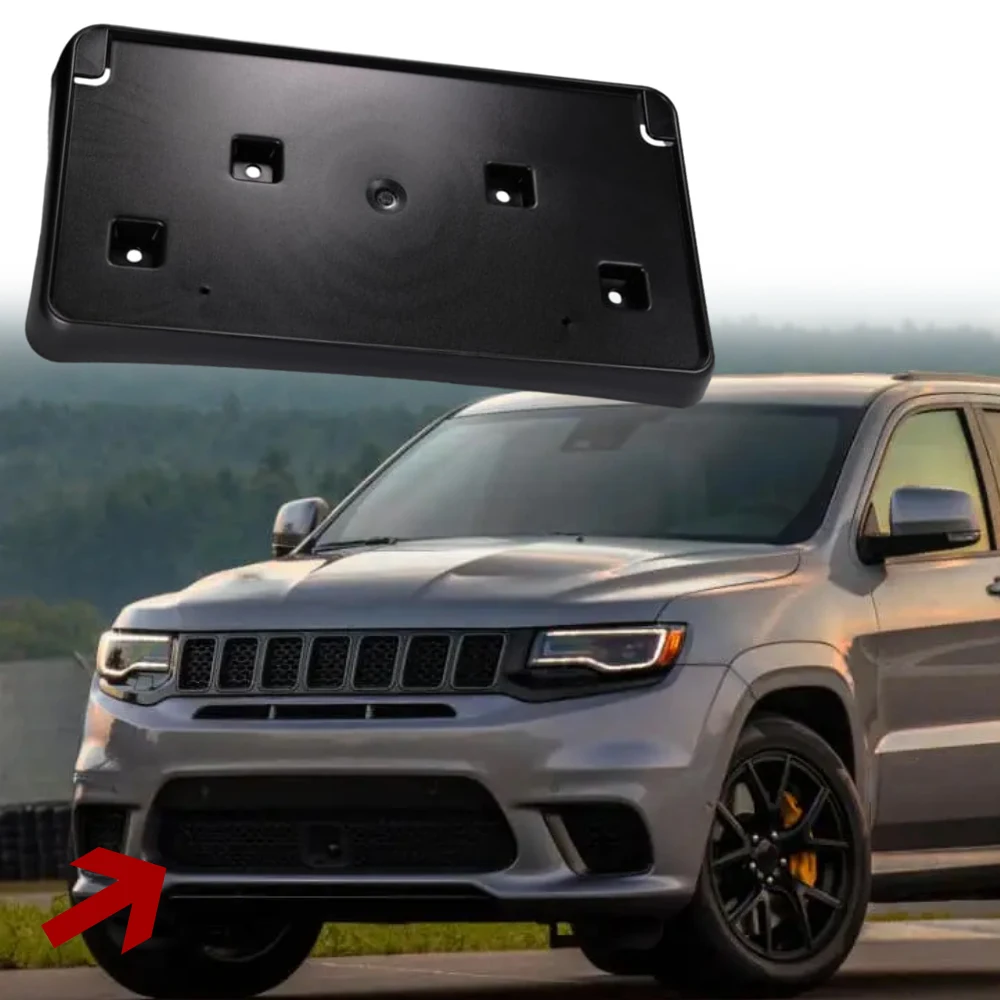 

Front bumper license plate frame bracket 68277137AA CH1068148 with 6 screws for Jeep Grand Cherokee 2017-2020