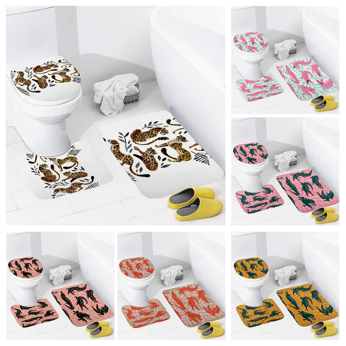 

Домашние коврики для ванной в стиле аниме, коврик для ног в стиле животного, современные аксессуары, Противоскользящий коврик aaaa для ванной