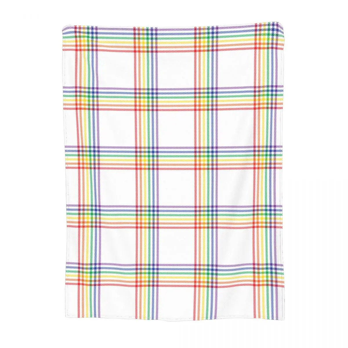 

Gay Pride Rainbow Plaid Throw Blanket Fleece Decoration Bedding LGBT Color Checkered Tartan Throw Blankets Cozy