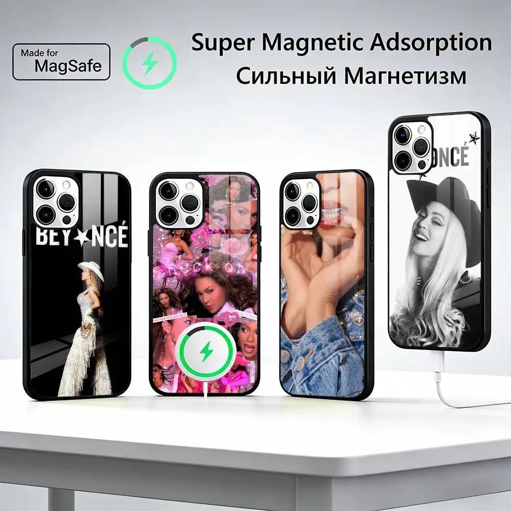 

Singer B-Beyonce Phone Case For iPhone17,16,15,14,13,12,11 Plus,Pro Magnetic For Magsafe Wireless Charging