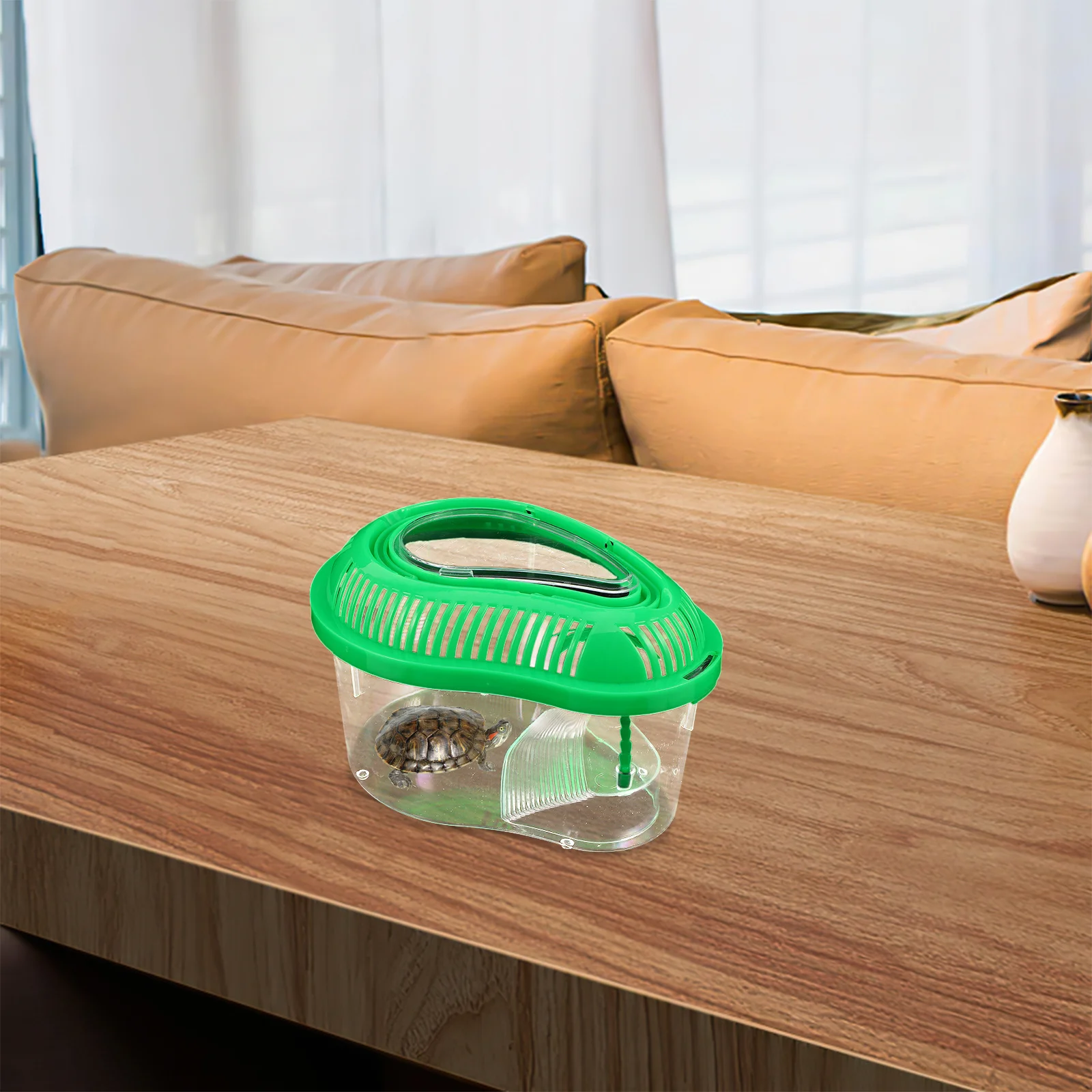 

Portable Reptile Travel Carrier Plastic Tank Turtle Aquarium Snake Breeding Box Hatching Container Fish Tank Habitat