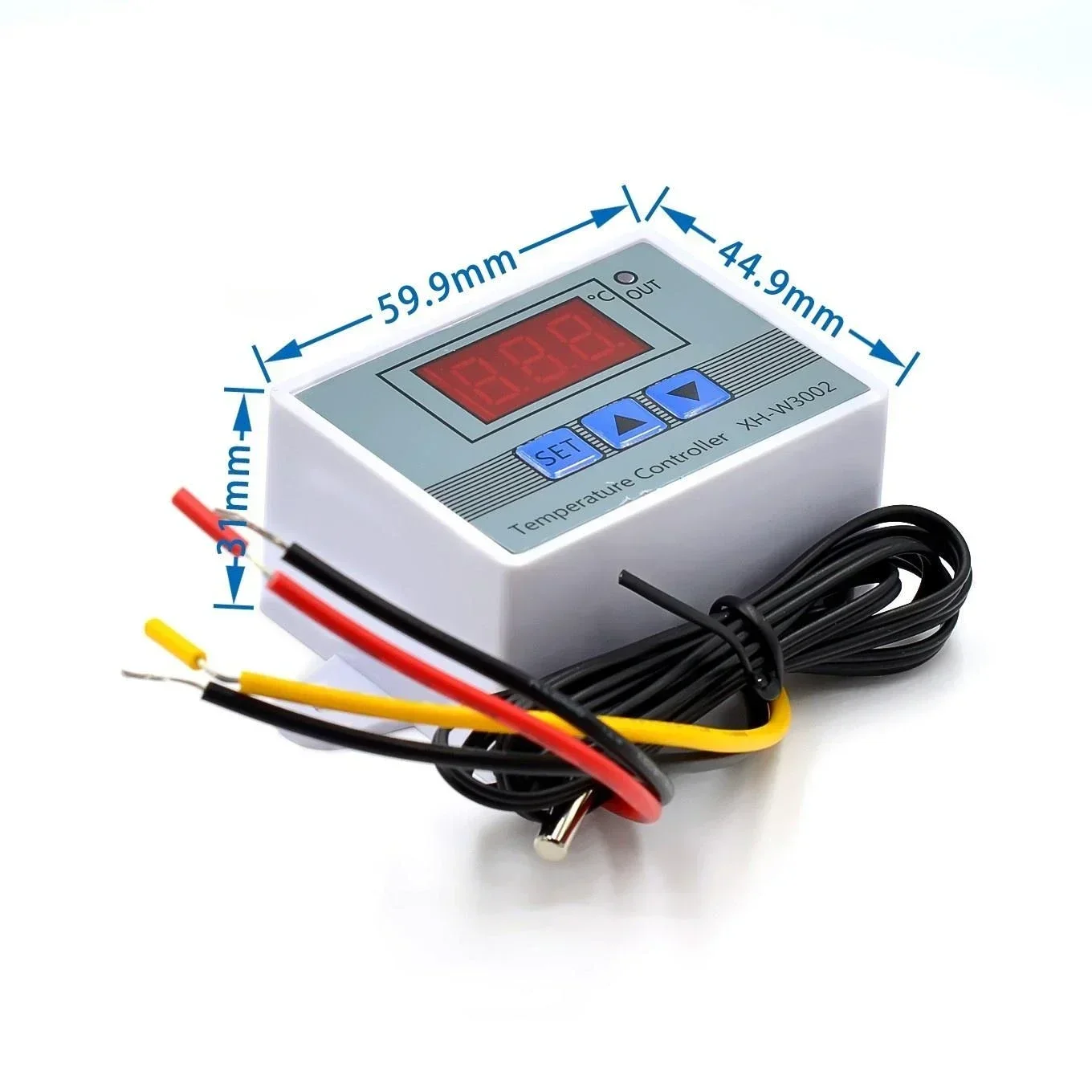 XH-W3002 10A 12V 24V 110V 220V AC Digital LED Temperature Controller For Incubator Cooling Heating Switch Thermostat NTC Sensor
