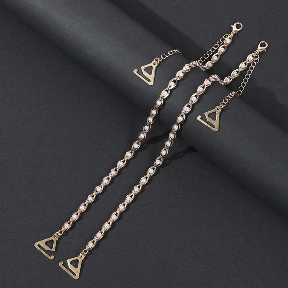 2 Pairs Simple Metal Chain Bra Straps Classic Aniti-slip Underwear Straps Intimates Straps Adjustable Bra Shoulder Straps Women