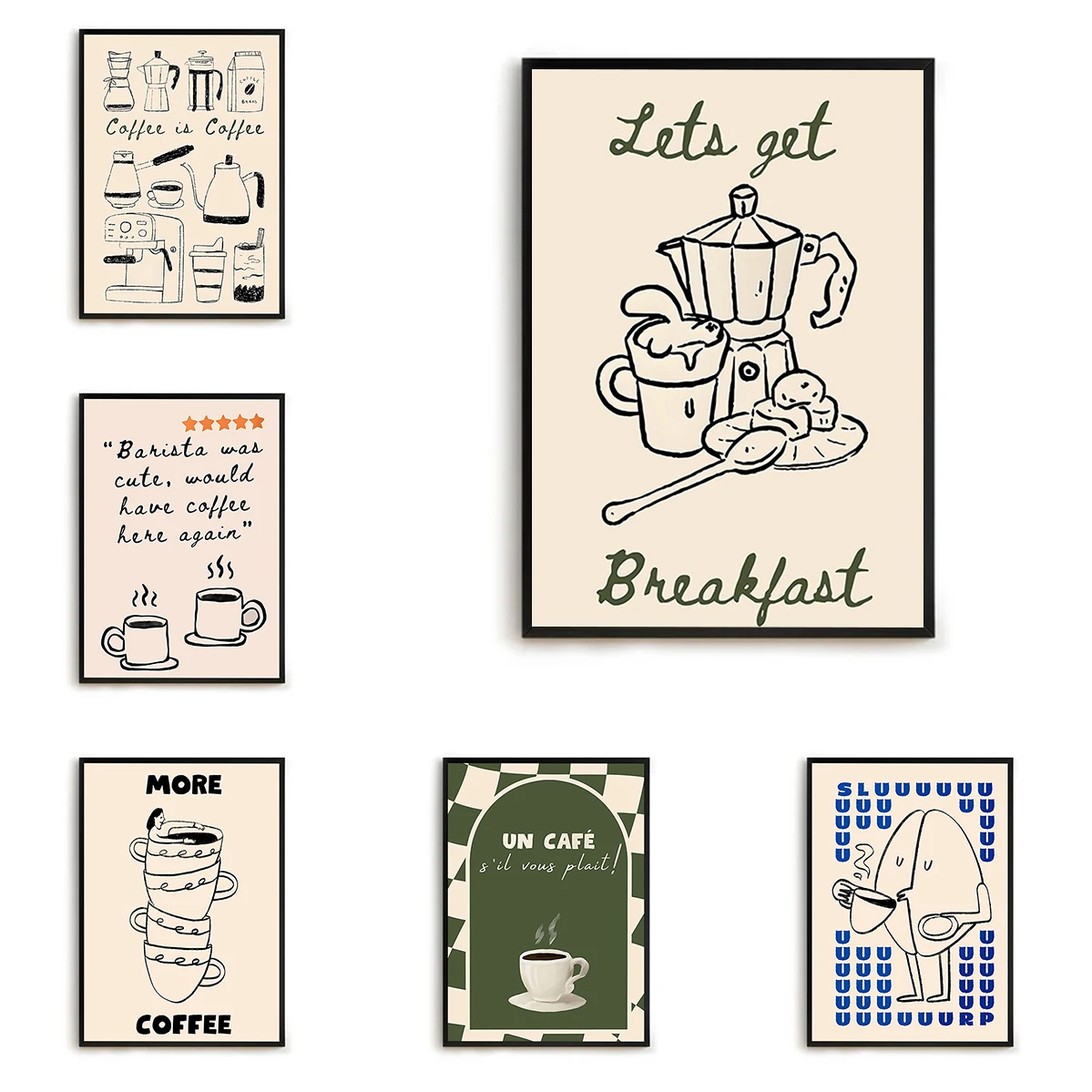 

Decoration Bedroom Decor Coffee Diver Posters Coffee Poster Modern Wall Pictures for Living Room Decorative Picture Vintage Gift