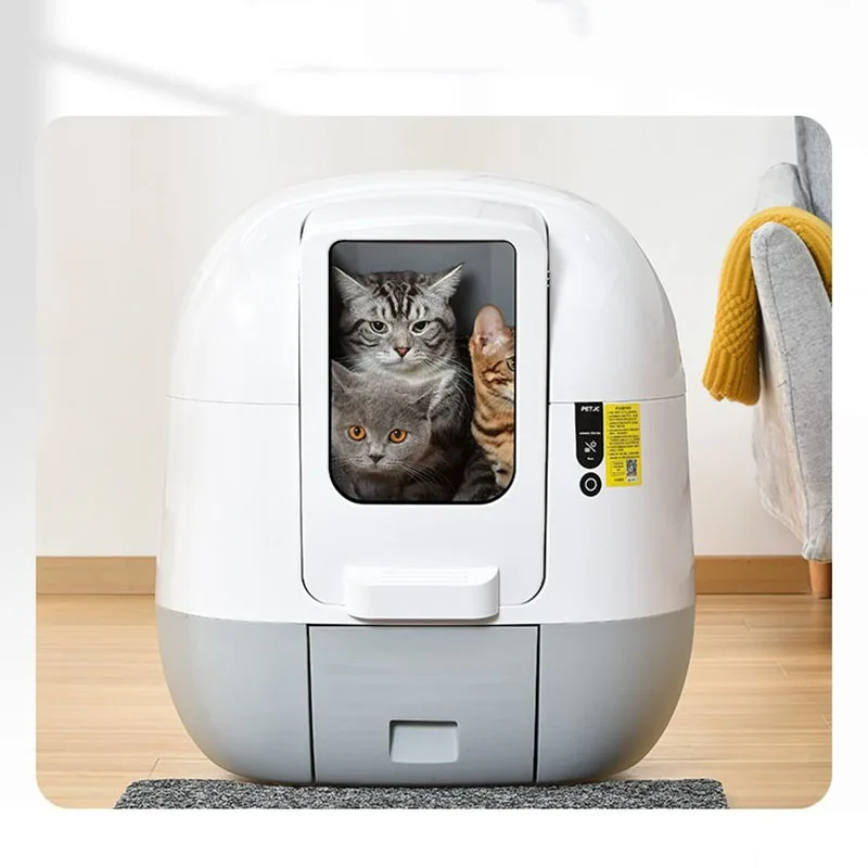 

Large Cat Smart Sandbox Wifi Automatic Cat Toilet Dispenser Electric Litterboxs Self Cleaning Sandboxes for Cat Pet Products