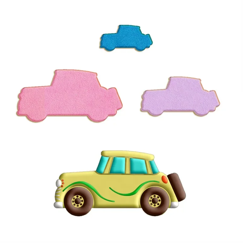 Four Specifications Cartoon Transportation Tools,7014 Old Style Car,Plastic Molds,Cake Fondant Tools,Cookie Sushi Cutters