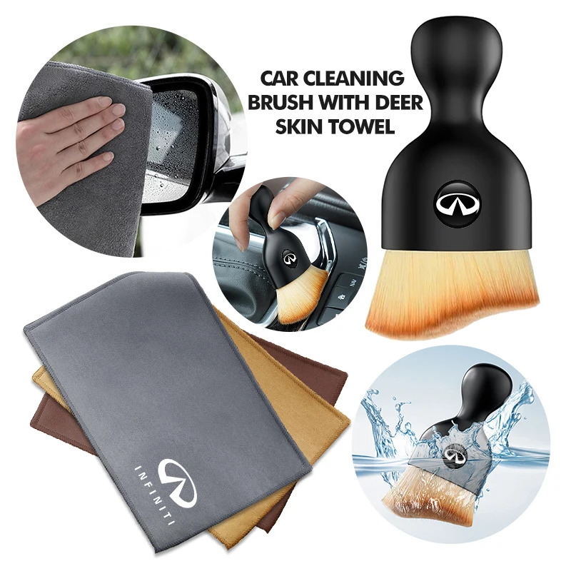 Car Wash Microfiber Towel Dust Removal Brush Cleaning Tool For Infiniti JX35 G25 G37 FX FX37 FX50 EX35 EX25 EX37 ESQ M25 M35