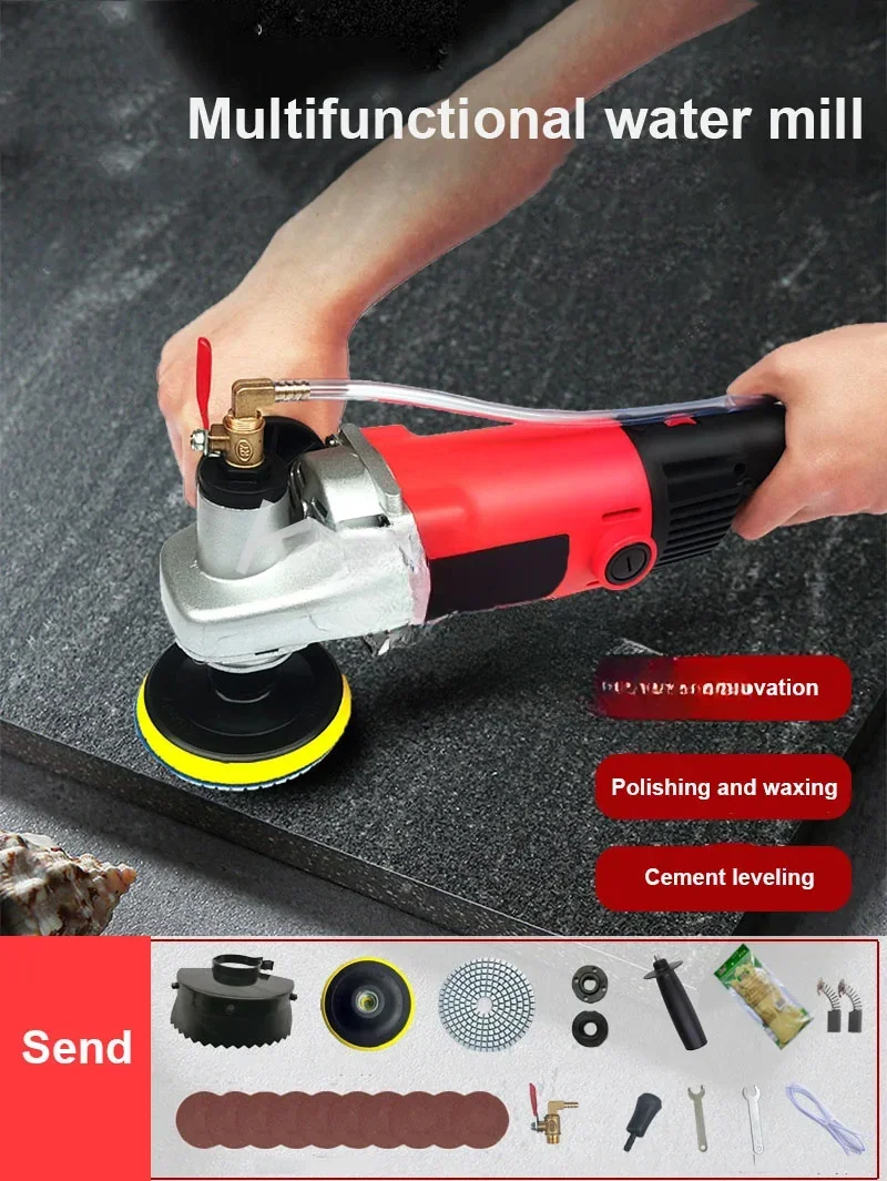 For Multifunctional Handheld Water Injection Polisher For Granite Marble Floor Stone Ceramic Tile Polishing Water Mill 860W