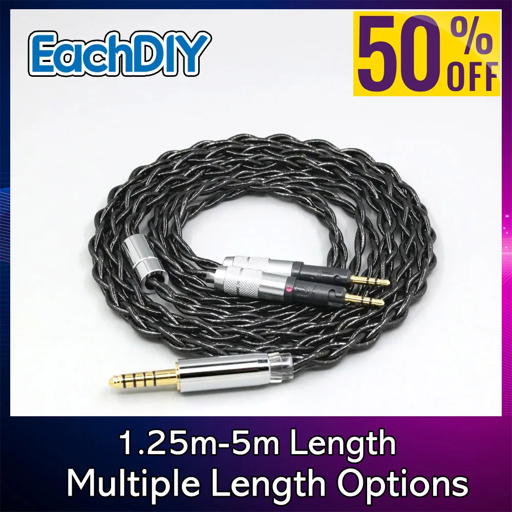 Graphene Palladium Gold Pure 99% Silver Floating Earphone Cable For Audio-Technica ATH-R70X Headphone 8327