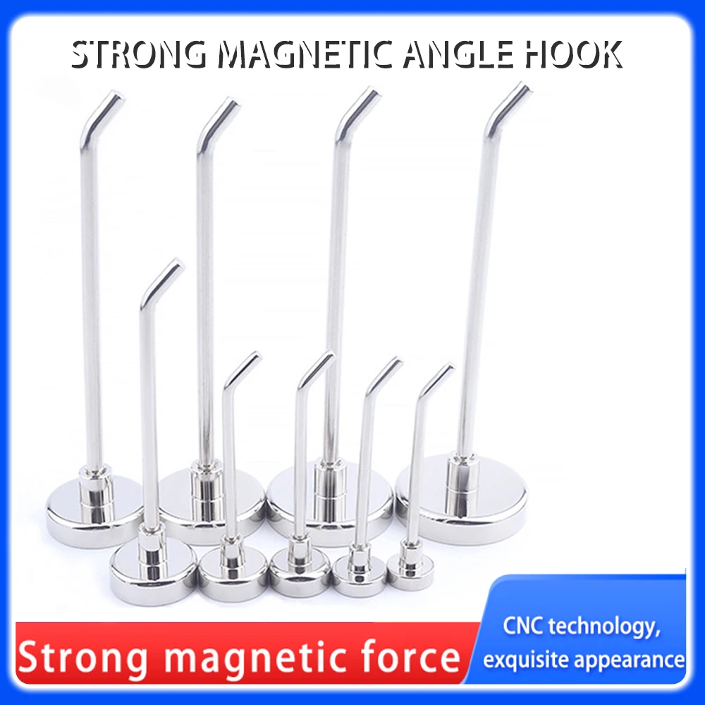 Y14~Y42 Strong Magnetic Angle Hook, Metal Jewelry Hanging Hook, Display Stand Phone Case Supermarket Shelf Hook For Home