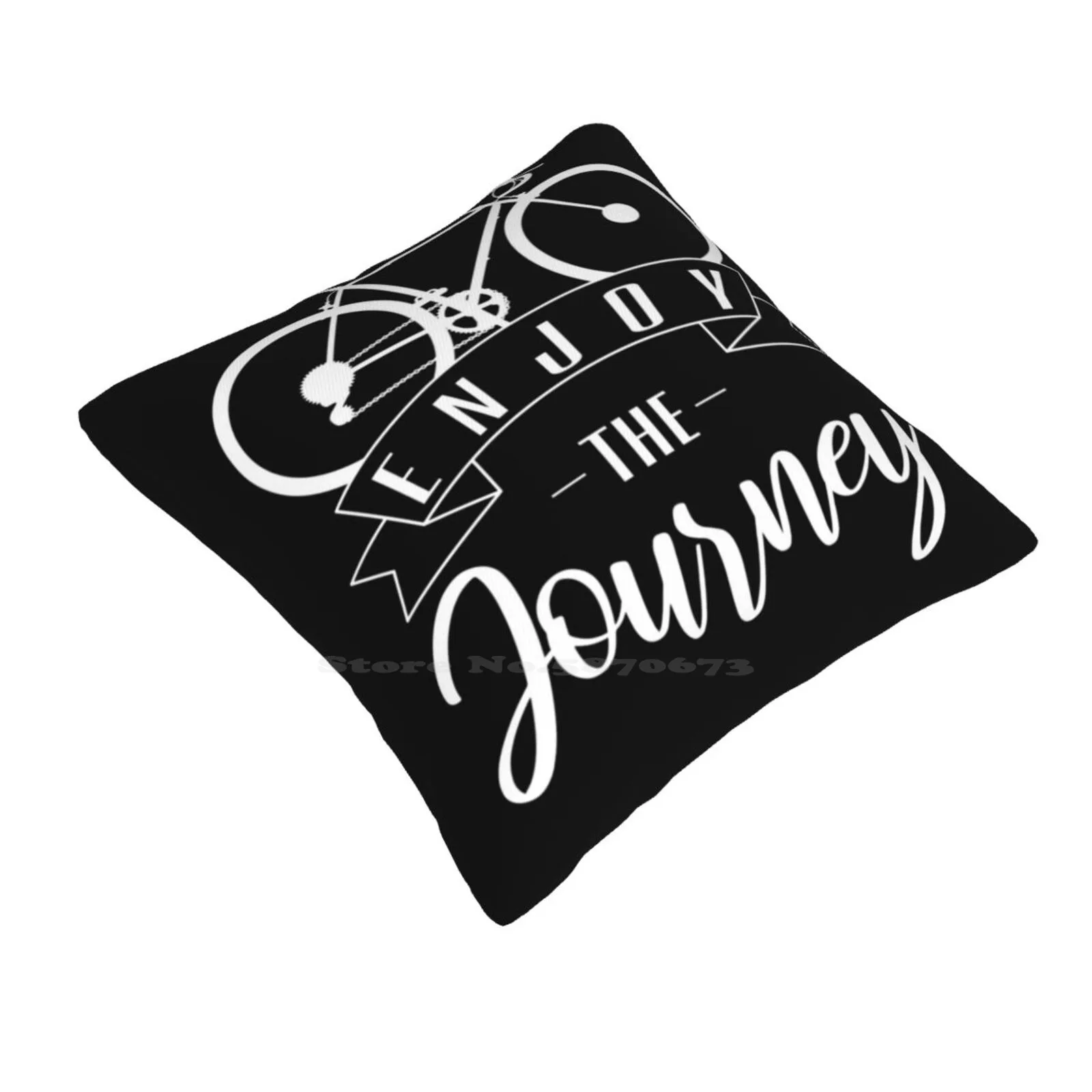 Road Bike Enjoy The Journey Gravel Bike Funny Cute Decor Square Pillowcase Racing Cyclists Enduro Gravelbike Ride Gravel