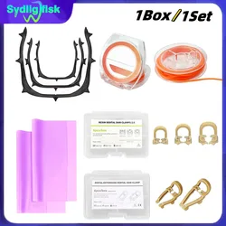 Dental Dam Rubber Dam Sheets Rubber Dam Clamps Barrier Clip Molar Premolar Carbon Fiber Dam Frame Dam Stabilizing Cord Dentistry